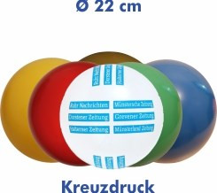 Vinyl-Werbeball Ø 22cm · mit Kreuzdruck