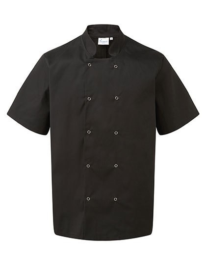 Premier Workwear - Studded Front Short Sleeve Chef´s Jacket