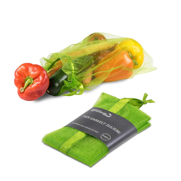 Obst- und Gemüsebeutel mit Papierbanderole