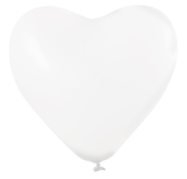 Herzform Luftballon Ø 33 cm unbedruckt