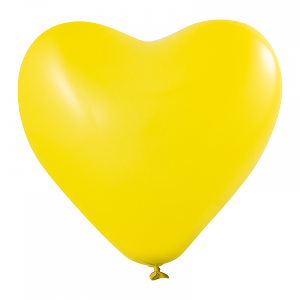 XL Herzform Luftballon Ø 44 cm unbedruckt