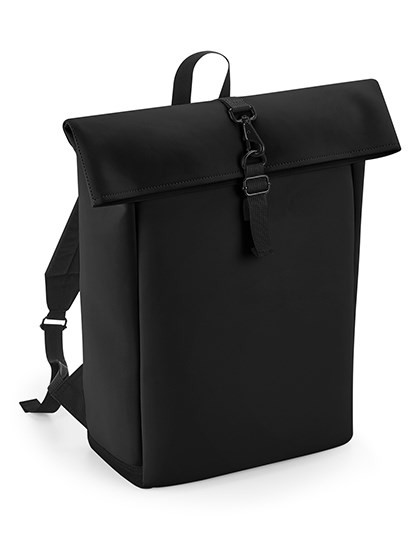 BagBase - Matte PU Roll-Top Backpack